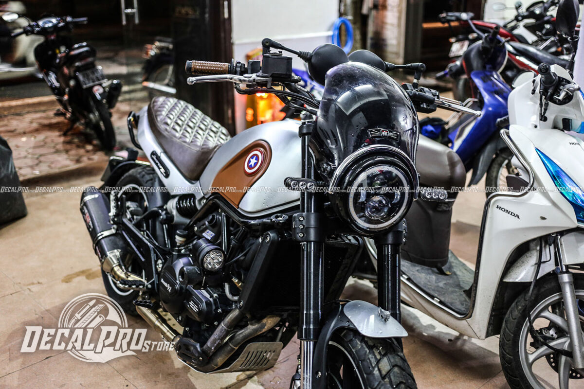 Tem xe Benelli Leoncino Bạc Nhôm Xước - Ảnh 3