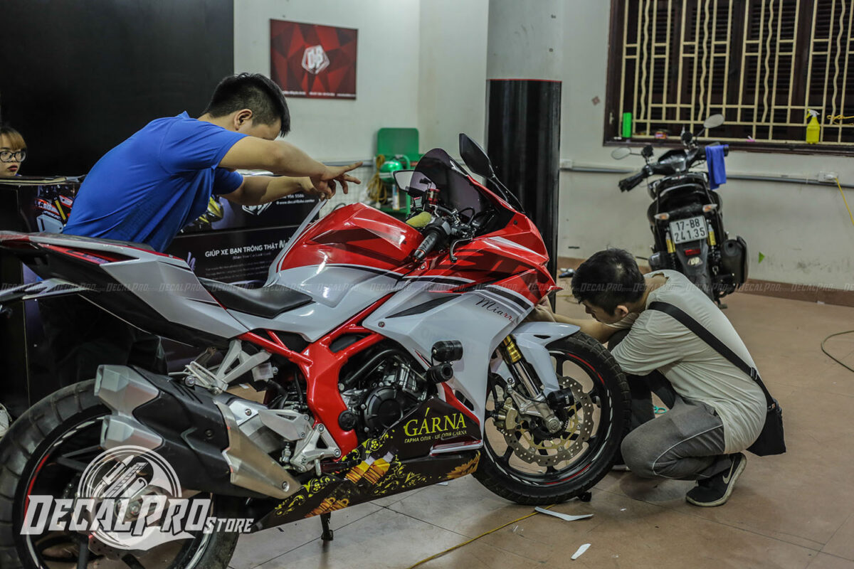 CBR 250RR Tem trùm đỏ trắng - Ảnh 2