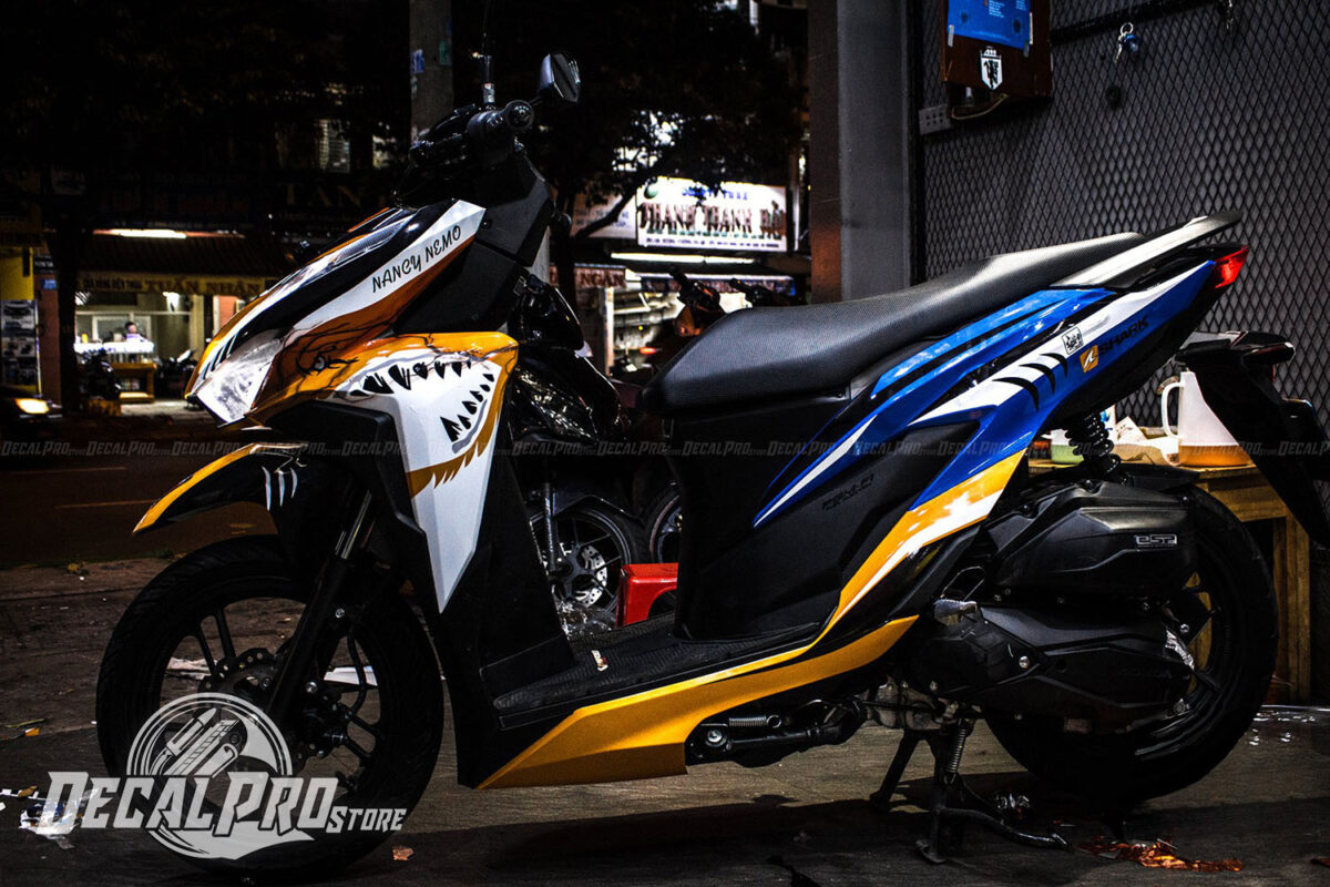 Honda Click Blue Orange Shark - Ảnh 2