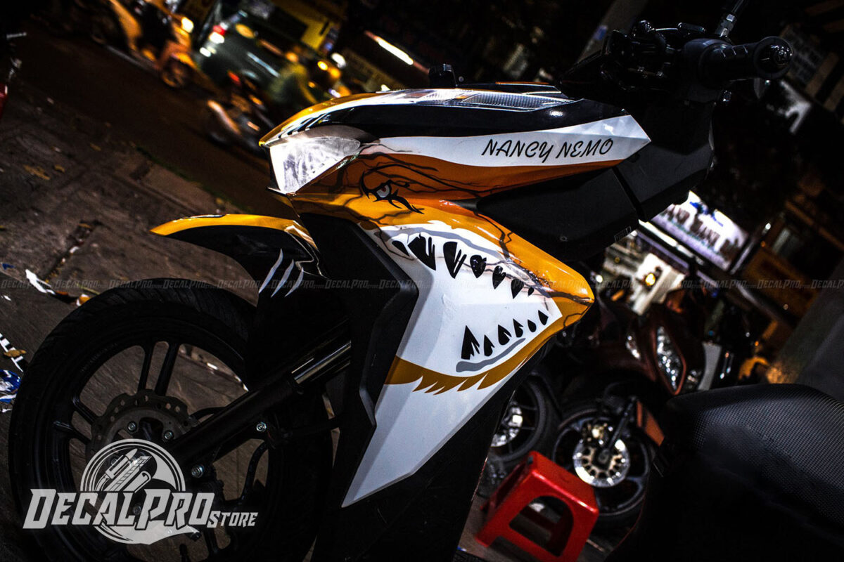 Honda Click Blue Orange Shark - Ảnh 3