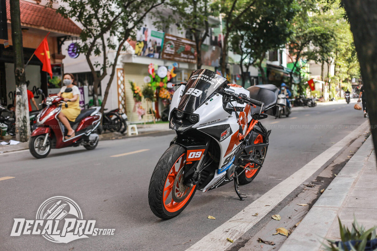 Tem xe KTM RC White Orange Candy - Ảnh 6