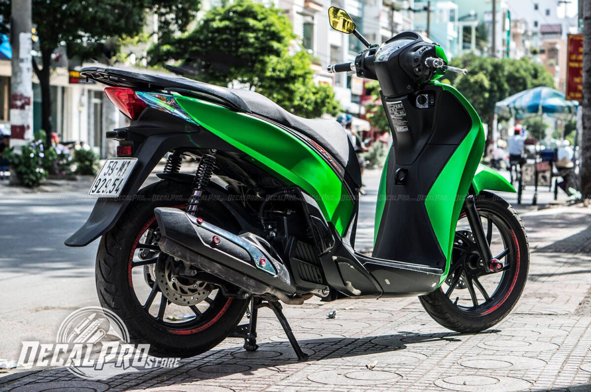 Tem xe Honda SH 150I Nhôm Xước Xanh Lá - Ảnh 2