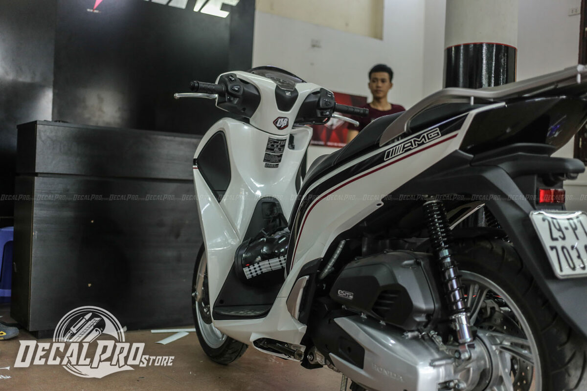 Tem xe SH 2017 AMG White Black - Ảnh 3