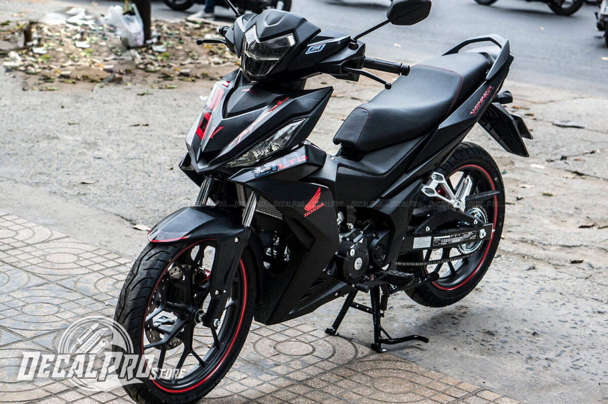 Tem xe Winner 150 Đen mờ Clicki Edition - Ảnh 3