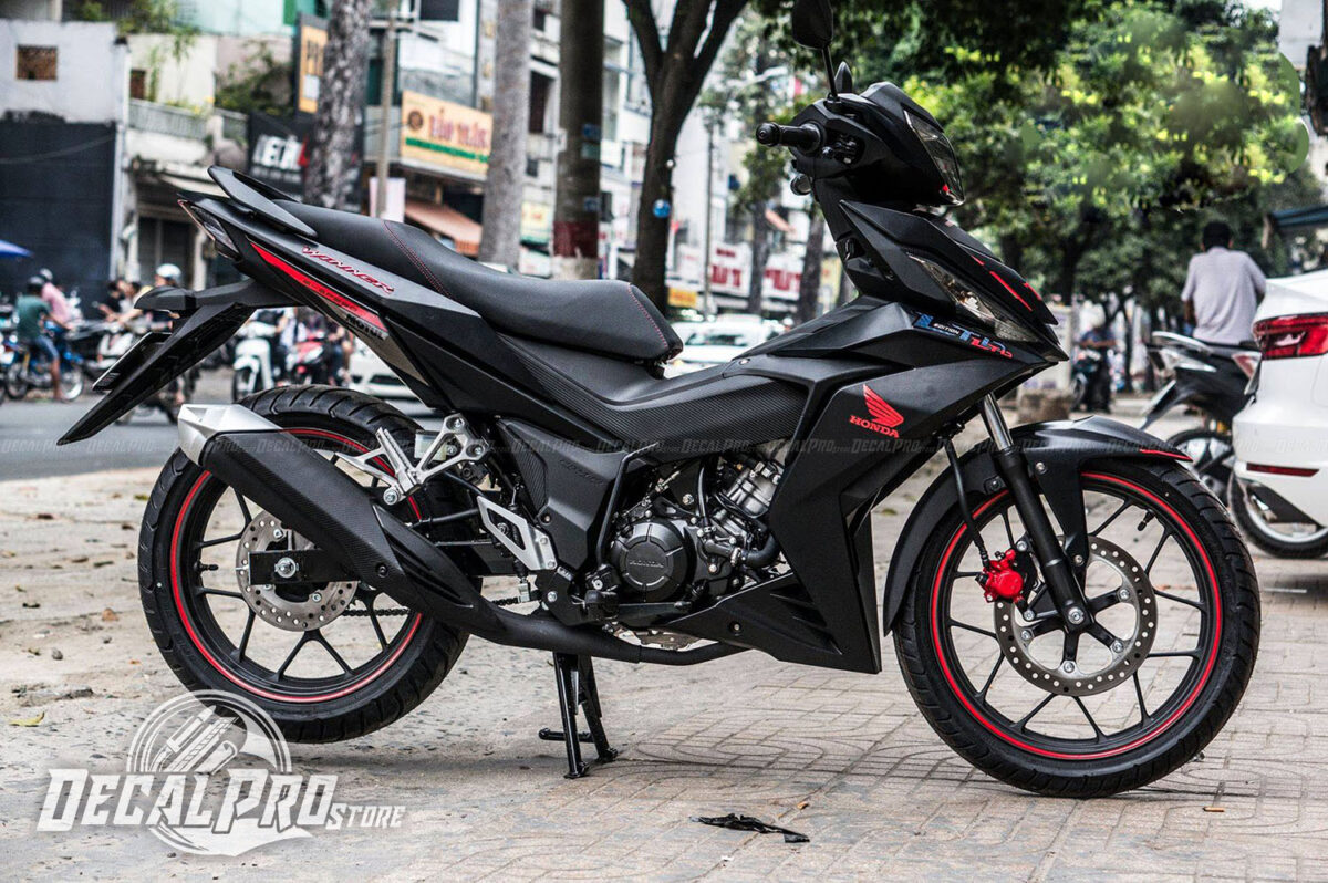 Tem xe Winner 150 Đen mờ Clicki Edition - Ảnh 2