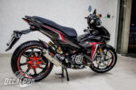 Exciter 150 Black Red Carbon