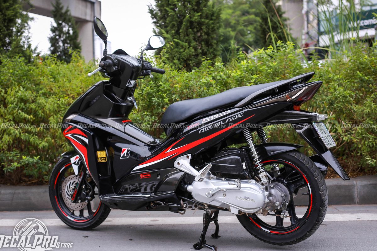 Tem xe Air Blade 2011 Black Matte ft Red Lighting - Ảnh 5