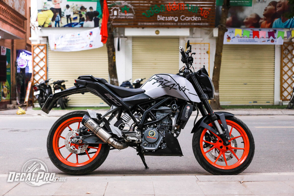 Tem xe KTM Duke 200 Silver Grey - Ảnh 3