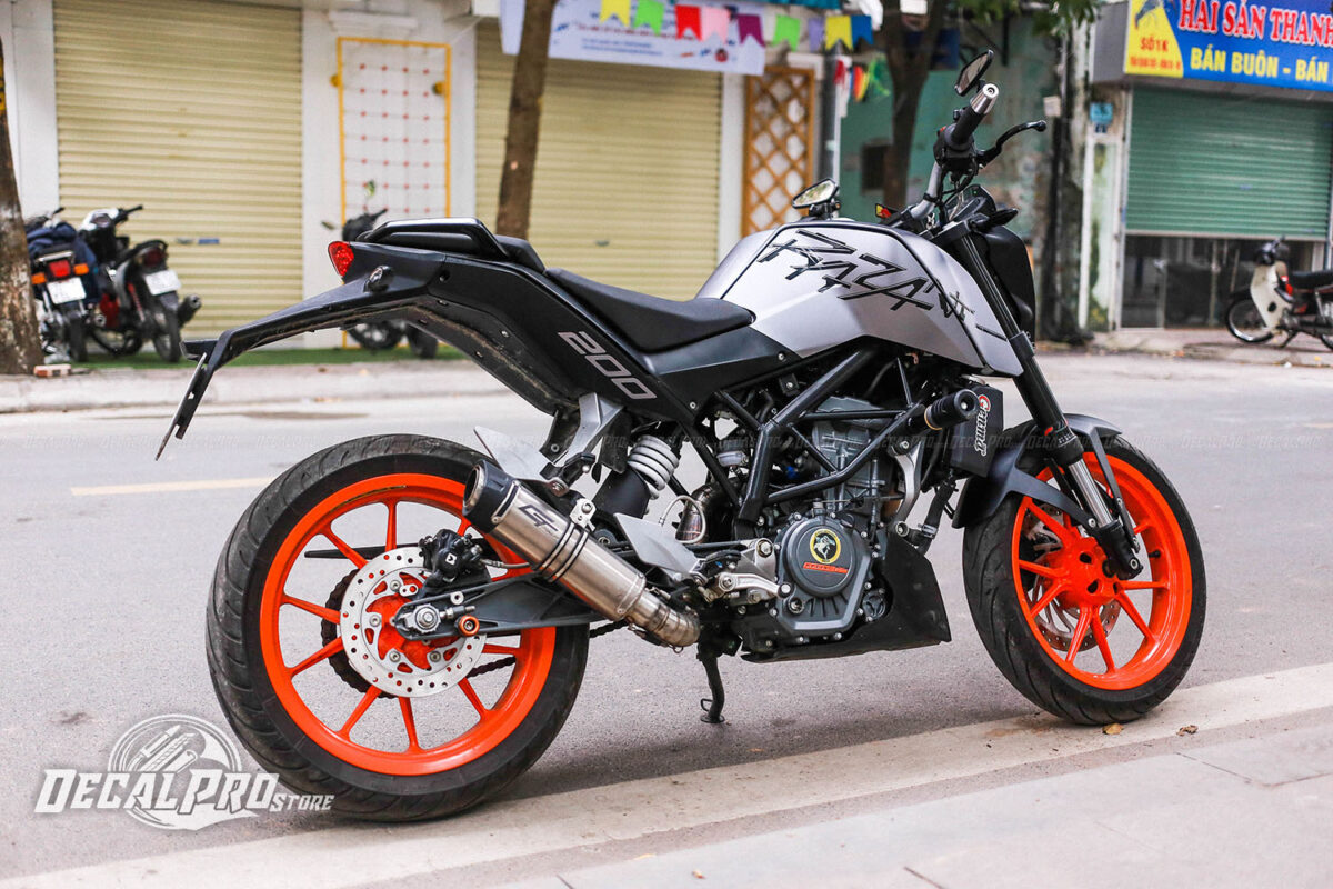 Tem xe KTM Duke 200 Silver Grey - Ảnh 2