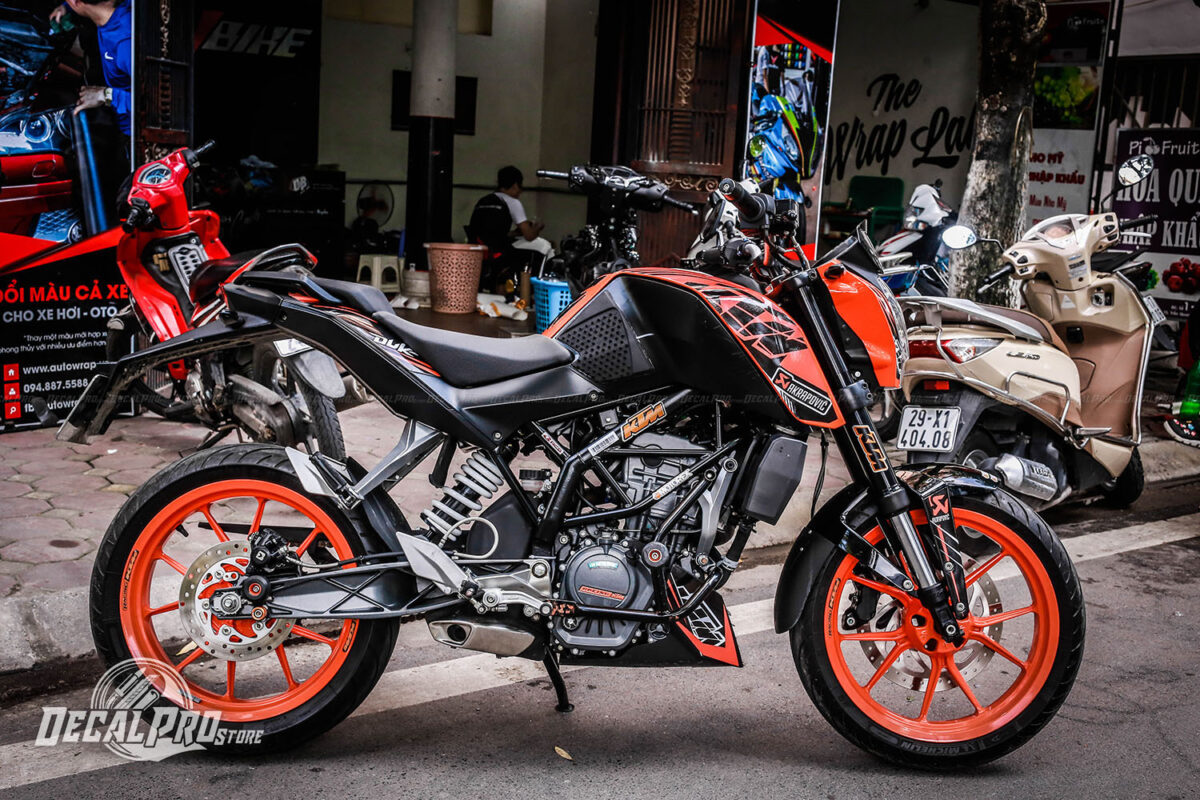 Tem xe KTM Duke 200 Orange Black - Ảnh 6