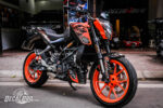 Tem xe KTM Duke 200 Orange Black