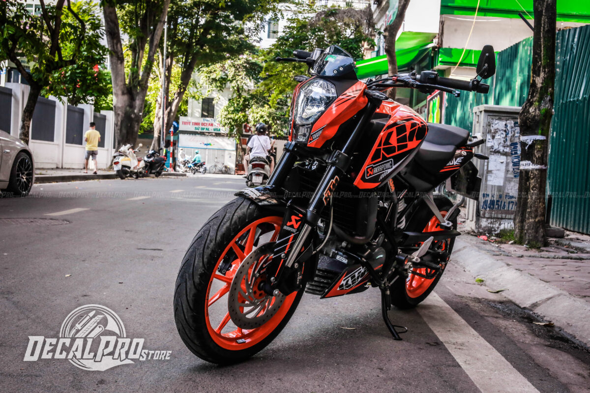 Tem xe KTM Duke 200 Orange Black - Ảnh 3