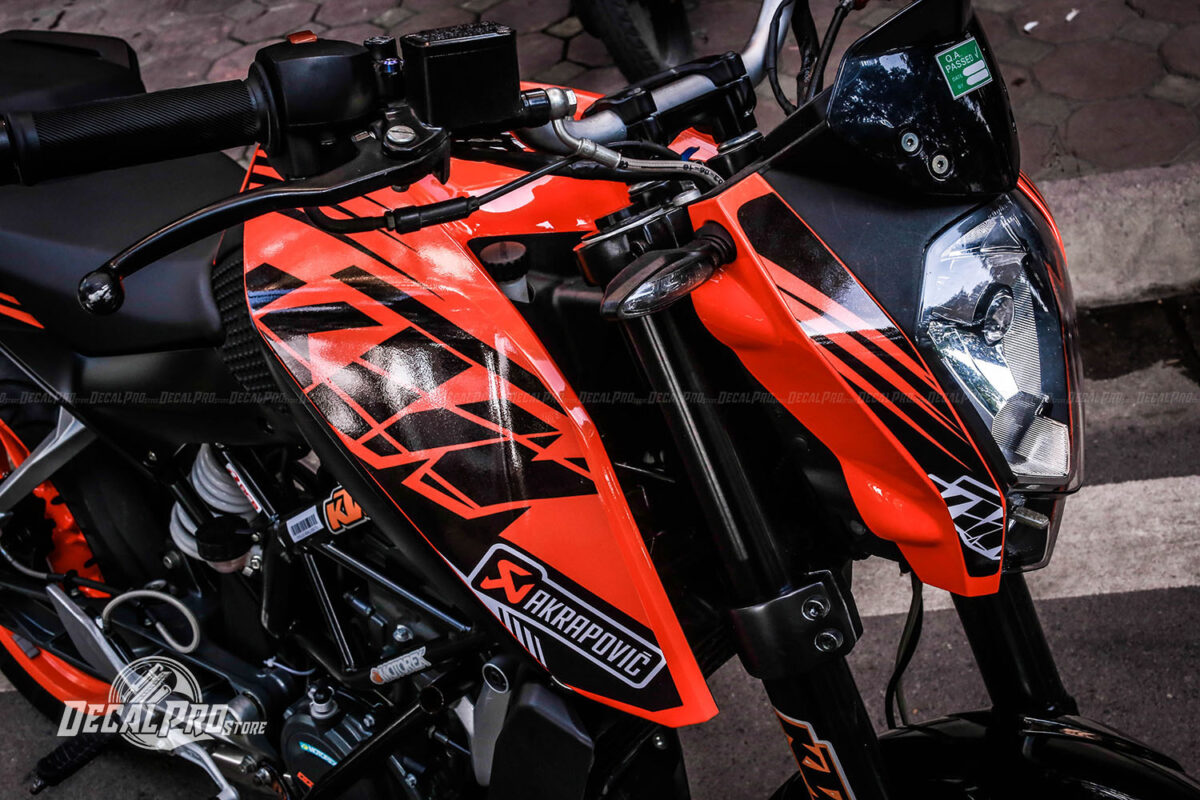 Tem xe KTM Duke 200 Orange Black - Ảnh 2