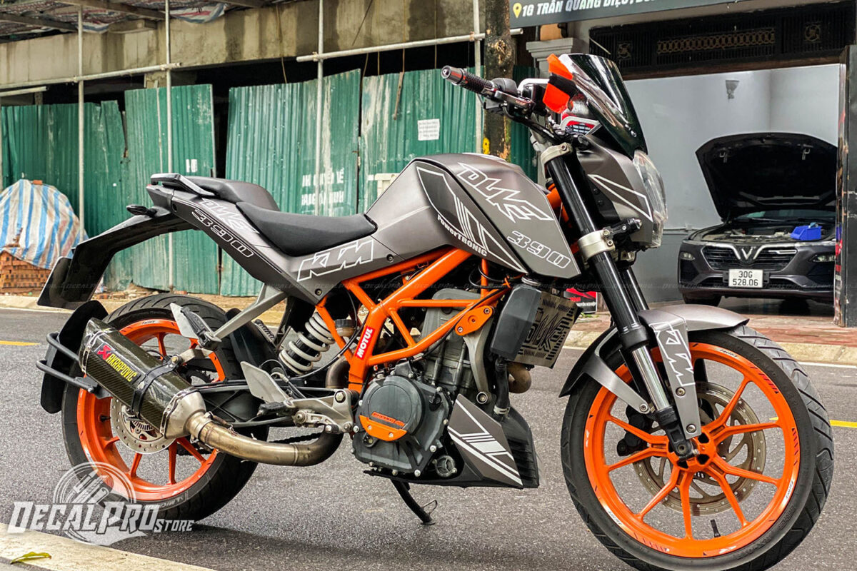 Tem xe KTM Duke 390 Brush Grey  ft Duke Lighting - Ảnh 4