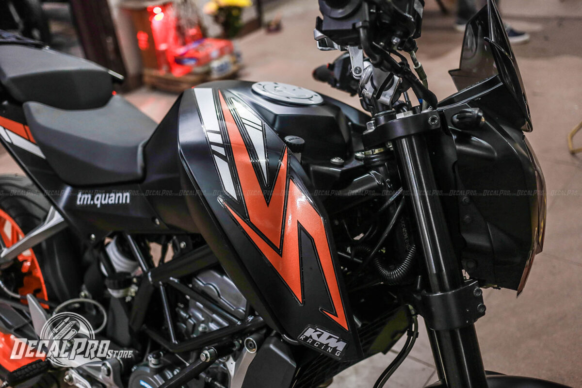 Tem xe KTM Duke 200 Matte Black Racing - Ảnh 3