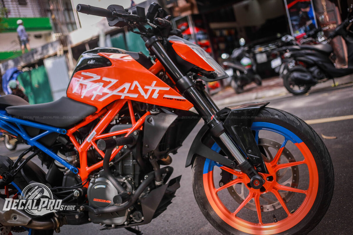 Tem xe KTM Duke 390 Orange Razant - Ảnh 3