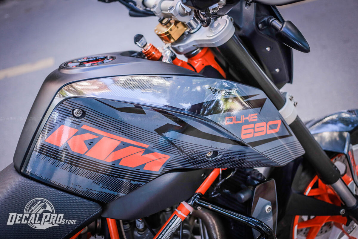 Tem xe KTM Duke 690 Grey Racing - Ảnh 2