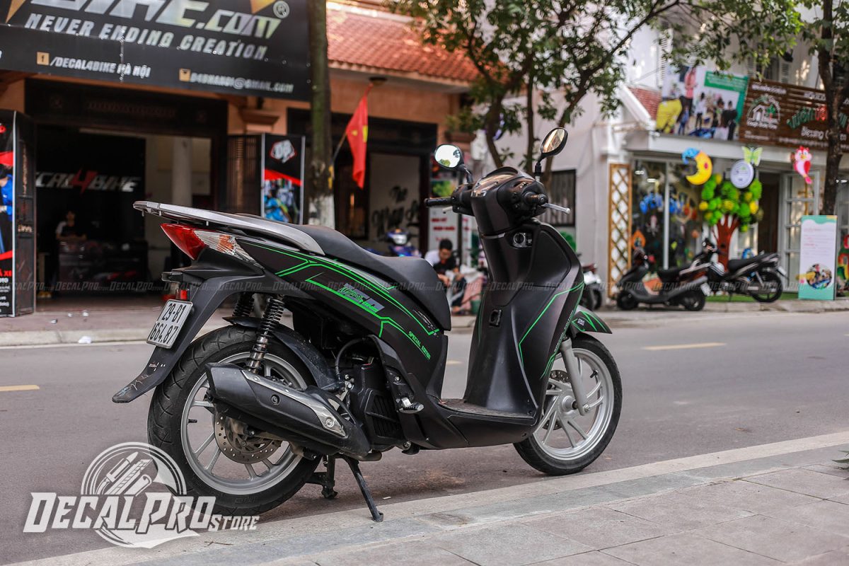 Tem xe Honda SH Black Green Line - Ảnh 2