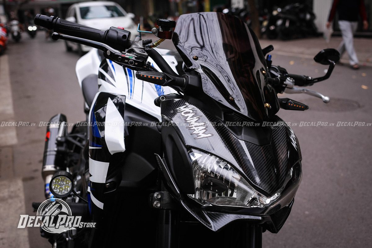 Kawasaki Z900 White Black Blue - Ảnh 2