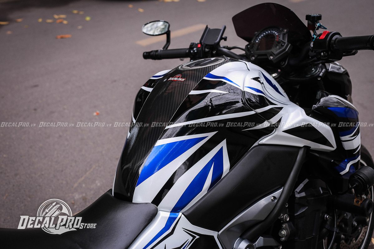 Kawasaki Z900 White Black Blue - Ảnh 3